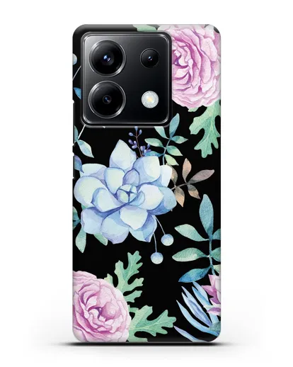 Чехол Суккуленты силиконовый для Xiaomi Poco X6