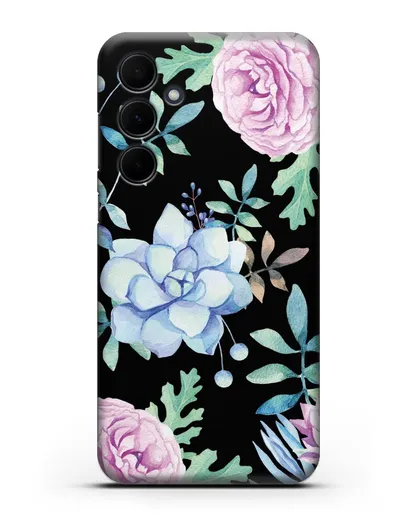 Чехол Суккуленты силиконовый для Samsung Galaxy A55 [SM-A556]