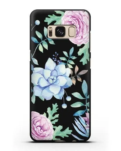 Чехол Суккуленты силиконовый для Samsung Galaxy S8 Plus [SM-G955F]