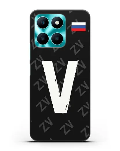 Чехол с буквой V силиконовый для Honor X6a