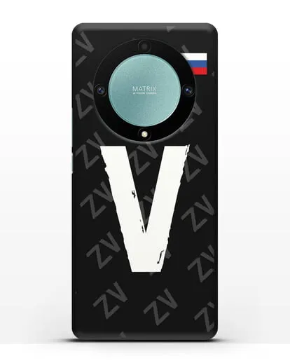 Чехол с буквой V силиконовый для Honor X9a