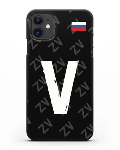 Чехол с буквой V силиконовый для iPhone 11