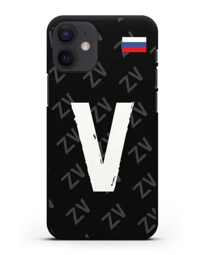 Чехол с буквой V силиконовый для iPhone 12 mini