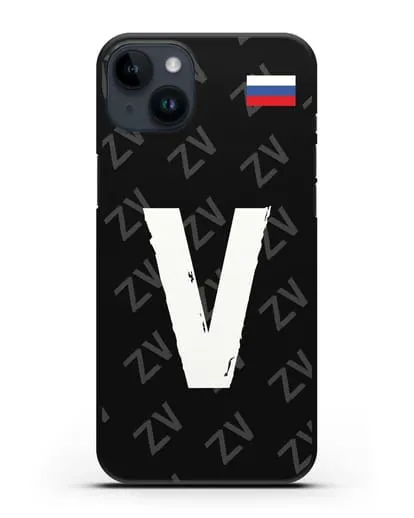 Чехол с буквой V силиконовый для iPhone 14 Plus