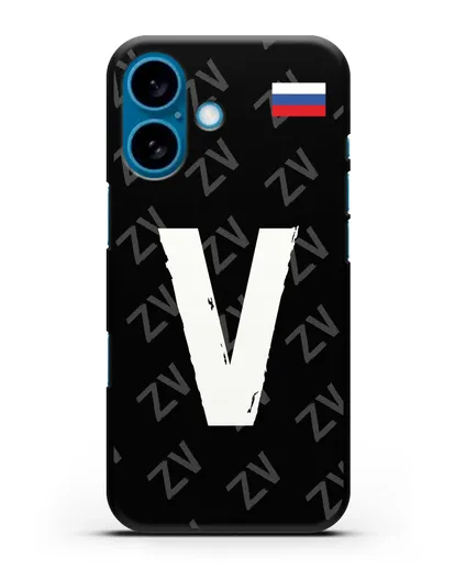 Чехол с буквой V силиконовый для iPhone 16