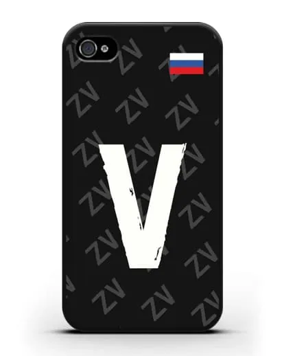 Чехол с буквой V силиконовый для iPhone 4/4s