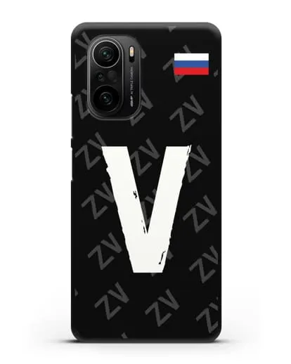 Чехол с буквой V силиконовый для Xiaomi Poco F3 Pro