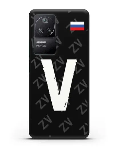 Чехол с буквой V силиконовый для Xiaomi Poco F4