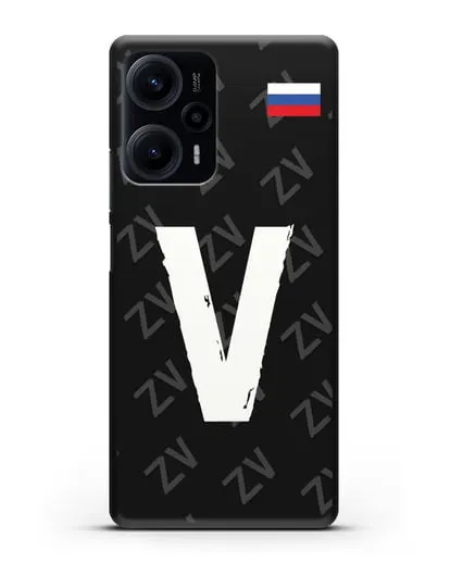 Чехол с буквой V силиконовый для Xiaomi Poco F5