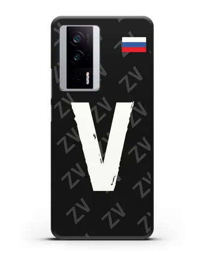 Чехол с буквой V силиконовый для Xiaomi Poco F5 Pro