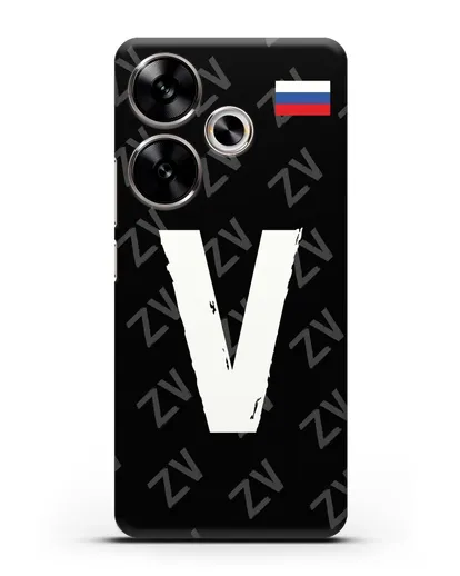 Чехол с буквой V силиконовый для Xiaomi Poco F6