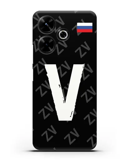 Чехол с буквой V силиконовый для Xiaomi Poco M6
