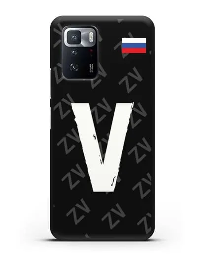 Чехол с буквой V силиконовый для Xiaomi Poco X3 GT