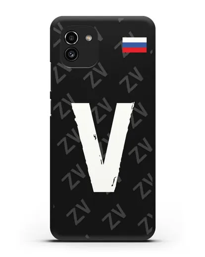Чехол с буквой V силиконовый для Samsung Galaxy A03 [SM-A035]