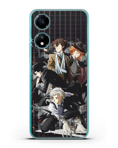 Чехол аниме Великий из бродячих псов картинка с персонажами детективного агентства силиконовый для Honor X5 Plus