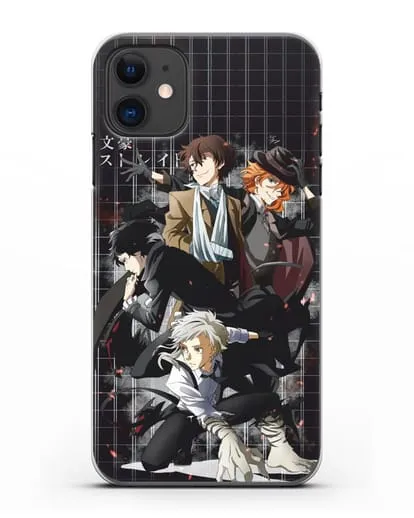 Чехол аниме Великий из бродячих псов картинка с персонажами детективного агентства силиконовый для iPhone 11