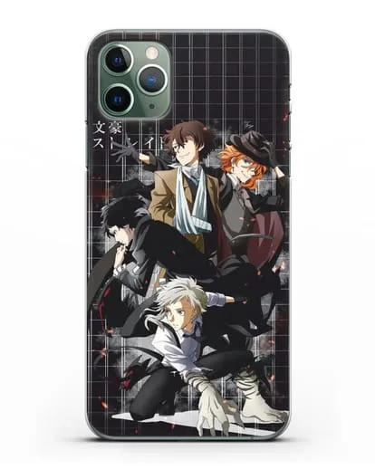 Чехол аниме Великий из бродячих псов картинка с персонажами детективного агентства силиконовый для iPhone 11 Pro Max