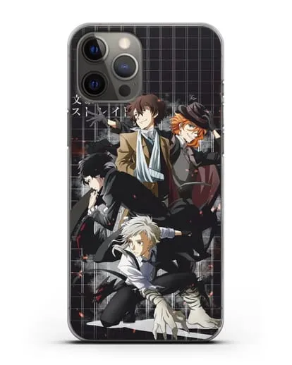 Чехол аниме Великий из бродячих псов картинка с персонажами детективного агентства силиконовый для iPhone 12 Pro Max