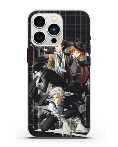 Чехол аниме Великий из бродячих псов картинка с персонажами детективного агентства силиконовый для iPhone 13 Pro