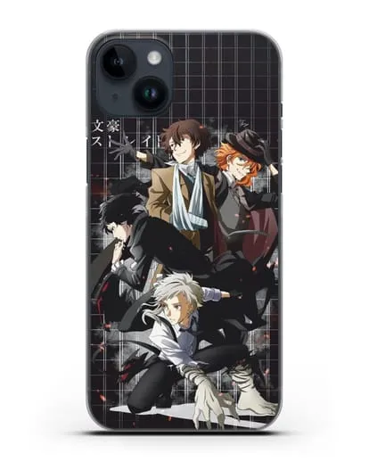 Чехол аниме Великий из бродячих псов картинка с персонажами детективного агентства силиконовый для iPhone 14 Plus