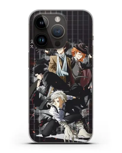 Чехол аниме Великий из бродячих псов картинка с персонажами детективного агентства силиконовый для iPhone 14 Pro