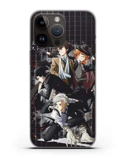 Чехол аниме Великий из бродячих псов картинка с персонажами детективного агентства силиконовый для iPhone 14 Pro Max