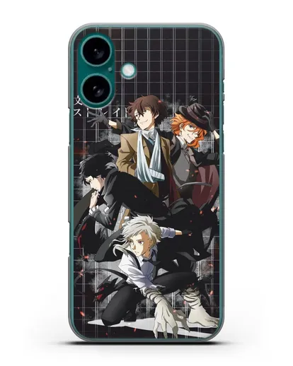 Чехол аниме Великий из бродячих псов картинка с персонажами детективного агентства силиконовый для iPhone 16 Plus