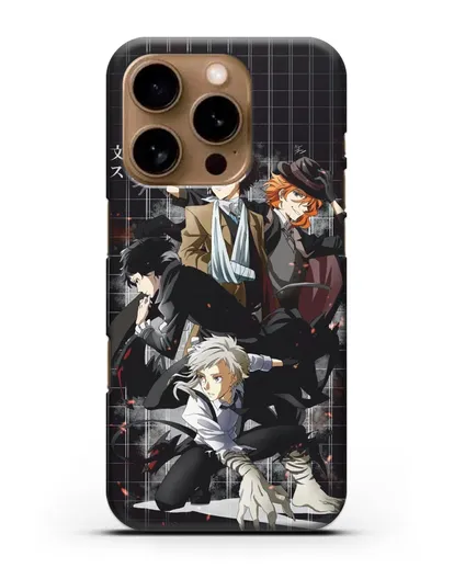 Чехол аниме Великий из бродячих псов картинка с персонажами детективного агентства силиконовый для iPhone 16 Pro