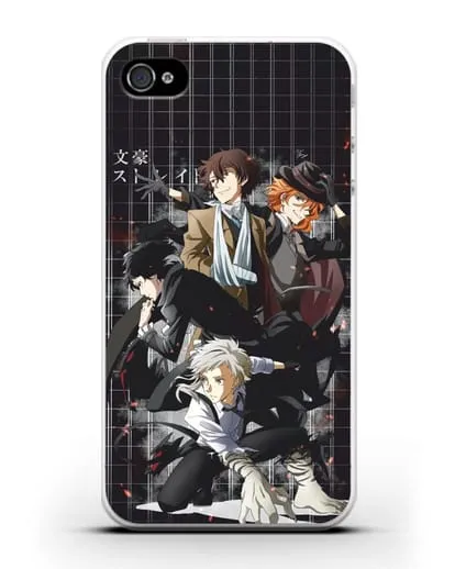 Чехол аниме Великий из бродячих псов картинка с персонажами детективного агентства силиконовый для iPhone 4/4s