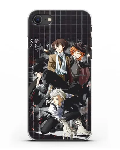 Чехол аниме Великий из бродячих псов картинка с персонажами детективного агентства силиконовый для iPhone SE 2020