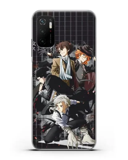 Чехол аниме Великий из бродячих псов картинка с персонажами детективного агентства силиконовый для Xiaomi Poco M3 Pro
