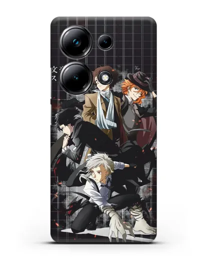 Чехол аниме Великий из бродячих псов картинка с персонажами детективного агентства силиконовый для Xiaomi Poco M6 Pro