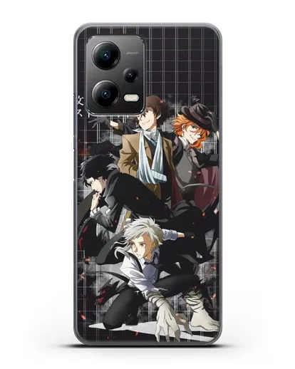 Чехол аниме Великий из бродячих псов картинка с персонажами детективного агентства силиконовый для Xiaomi Poco X5