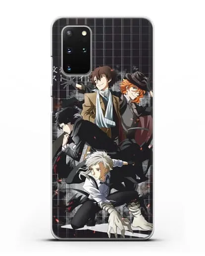 Чехол аниме Великий из бродячих псов картинка с персонажами детективного агентства силиконовый для Samsung Galaxy S20 Plus [SM-G985F]