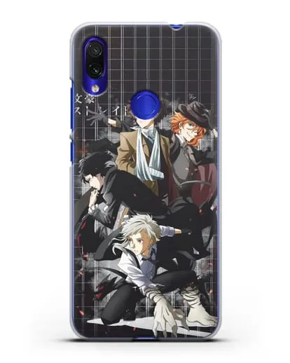 Чехол аниме Великий из бродячих псов картинка с персонажами детективного агентства силиконовый для Xiaomi Redmi Note 7