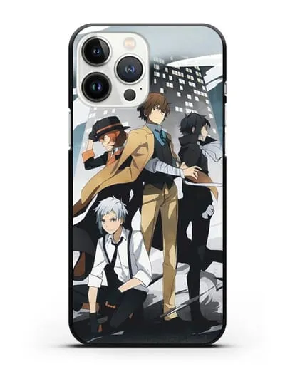 Чехол аниме Великий из бродячих псов изображение с персонажами детективного агентства силиконовый для iPhone 13 Pro Max