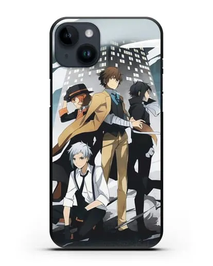 Чехол аниме Великий из бродячих псов изображение с персонажами детективного агентства силиконовый для iPhone 14 Plus