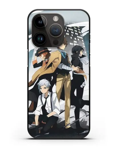Чехол аниме Великий из бродячих псов изображение с персонажами детективного агентства силиконовый для iPhone 14 Pro