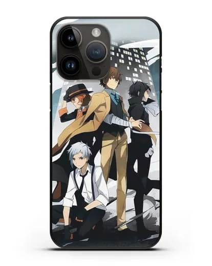 Чехол аниме Великий из бродячих псов изображение с персонажами детективного агентства силиконовый для iPhone 14 Pro Max