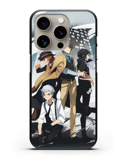Чехол аниме Великий из бродячих псов изображение с персонажами детективного агентства силиконовый для iPhone 15 Pro