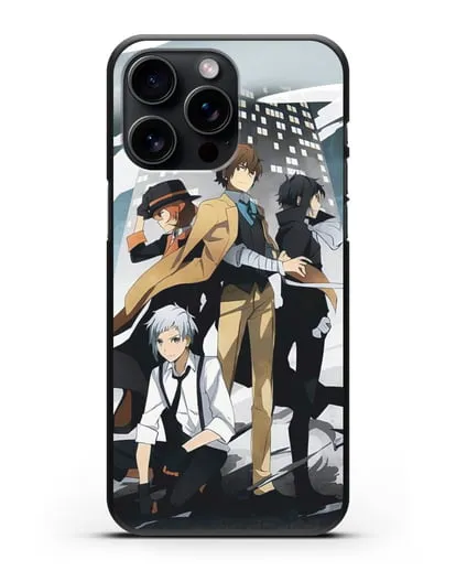 Чехол аниме Великий из бродячих псов изображение с персонажами детективного агентства силиконовый для iPhone 15 Pro Max