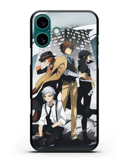 Чехол аниме Великий из бродячих псов изображение с персонажами детективного агентства силиконовый для iPhone 16 Plus
