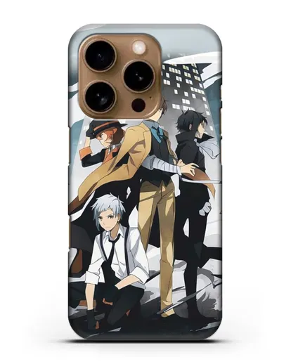 Чехол аниме Великий из бродячих псов изображение с персонажами детективного агентства силиконовый для iPhone 16 Pro