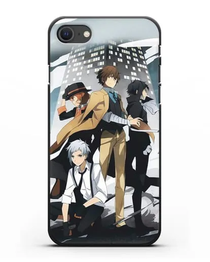 Чехол аниме Великий из бродячих псов изображение с персонажами детективного агентства силиконовый для iPhone SE 2020