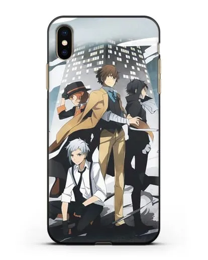 Чехол аниме Великий из бродячих псов изображение с персонажами детективного агентства силиконовый для iPhone XS Max