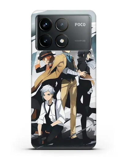 Чехол аниме Великий из бродячих псов изображение с персонажами детективного агентства силиконовый для Xiaomi Poco F6 Pro