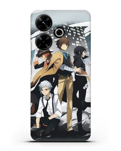 Чехол аниме Великий из бродячих псов изображение с персонажами детективного агентства силиконовый для Xiaomi Poco M6
