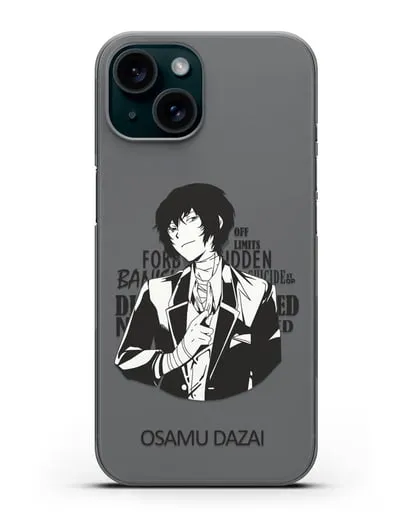 Чехол аниме Великий из бродячих псов Дадзай Бсд силиконовый для iPhone 15