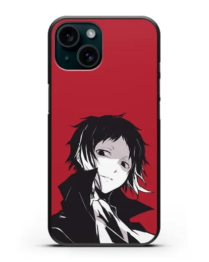 Чехол аниме Великий из бродячих псов Акутагава Рюноскэ силиконовый для iPhone 15