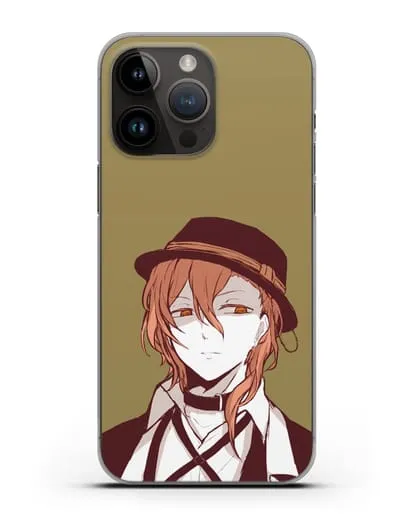 Чехол аниме Великий из бродячих псов Чуя Накахара силиконовый для iPhone 14 Pro Max